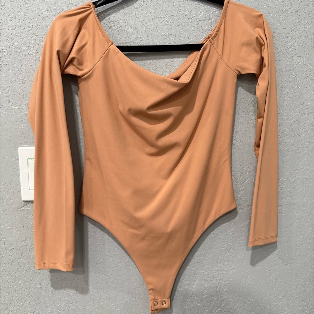 Forever 21 Tan Drape Neck Top